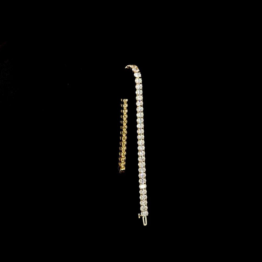 14K Yellow Gold 7.5" Tennis Bracelet with 51 Prong-Set Oval Lab Diamonds - 10.97 Total Carat Weight, E-F Color, VS Clarity - Covaloro Fine Jewelry - Image 3