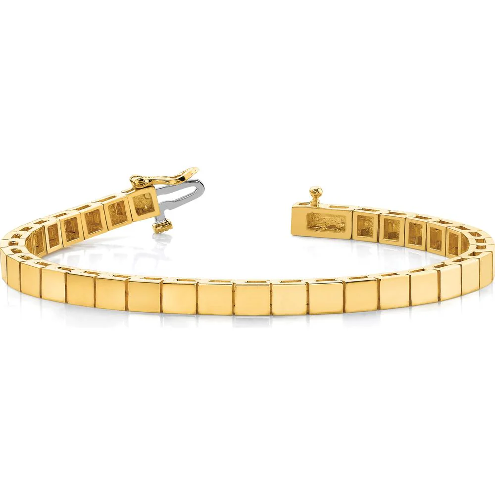 14K Yellow Gold 7" Add-a-Diamond Bracelet with 43 Stone Settings - Customizable Bracelet by Monteluci Fine Jewelry - Image 3