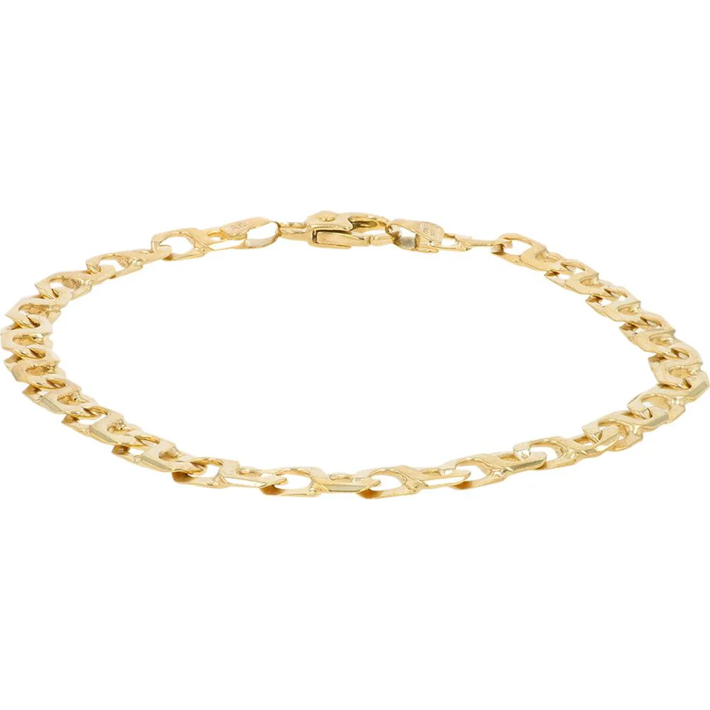 14K Yellow Gold 8.75" Figaro Bracelet - 10.90 Gram Total Gold Weight