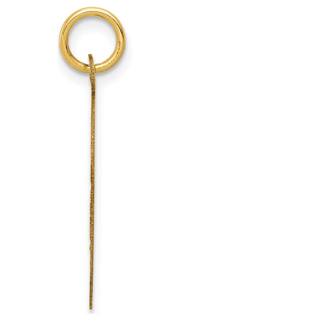 14K Yellow Gold "A Date to Remember" Engravable 19mm Disc Pendant by Oro Pregiato - Image 2