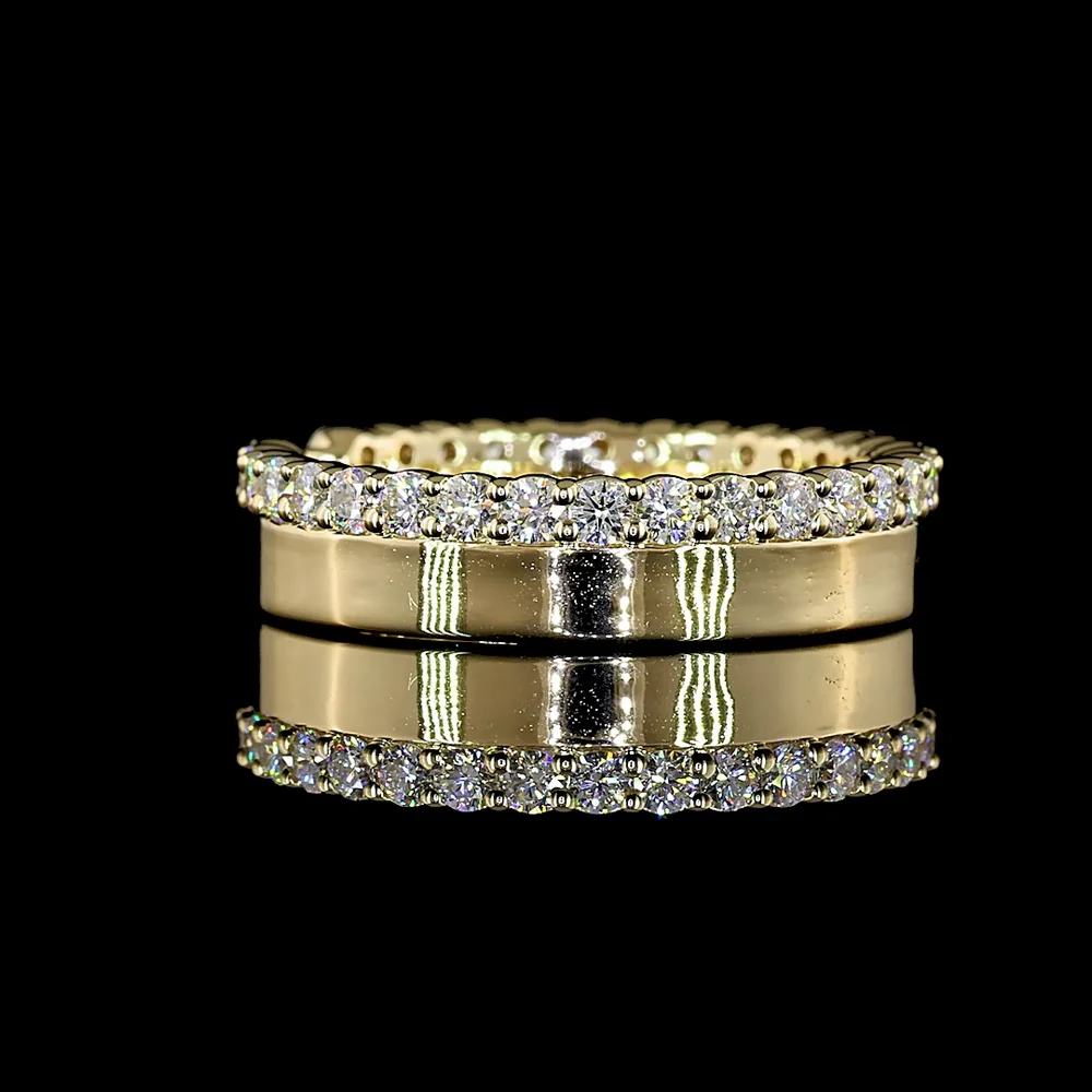 14K Yellow Gold Antique Marquise Solitaire Ring with 3.62 Carat E VVS2 Lab Diamond and Accent Brilliant Cut Lab Diamonds - 5.01 Carat Total Diamond Weight - Covaloro Fine Jewelry - Image 4