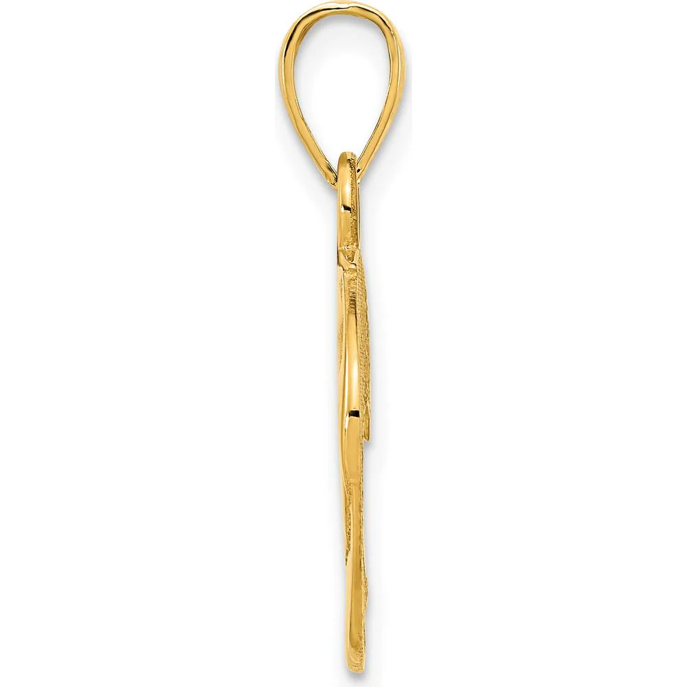 14K Yellow Gold Eagle Pendant - Symbolic Wildlife Design with Polished Finish by Oro Pregiato - Image 2