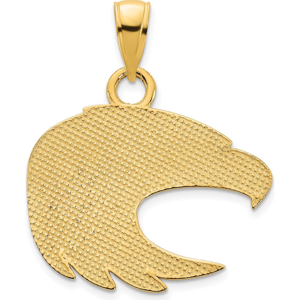 14K Yellow Gold Eagle Pendant - Symbolic Wildlife Design with Polished Finish by Oro Pregiato - Image 4