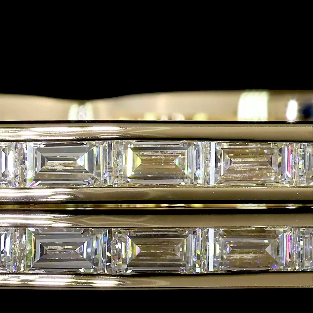 14K Yellow Gold East-West Channel Set Baguette Lab Diamond Eternity Band - 0.88 Carat Total Weight - Covaloro Fine Jewelry - Image 2