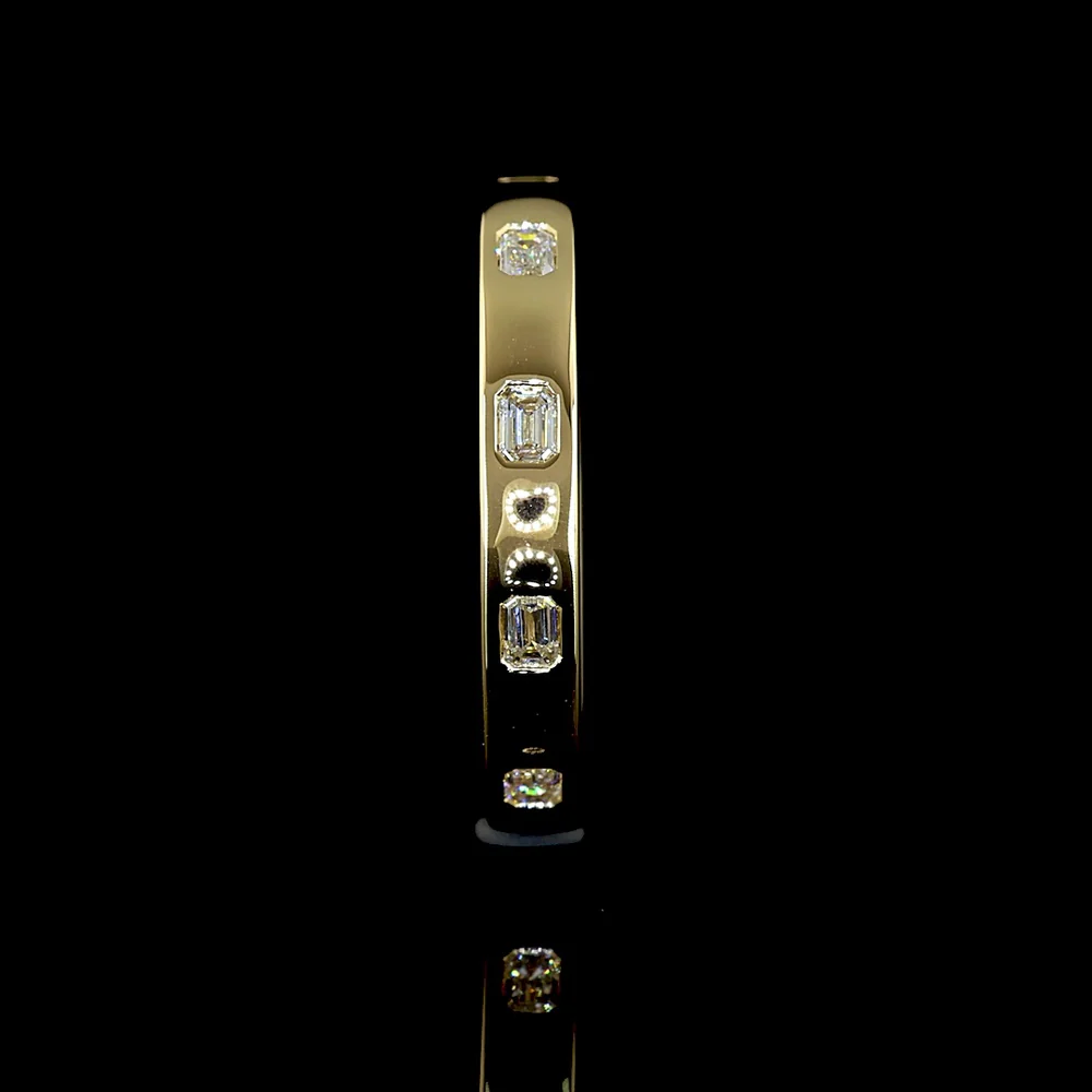 14K Yellow Gold East-West Emerald Cut Lab Diamond Eternity Band - 0.48 Total Carat Weight - Covaloro Fine Jewelry - Image 3