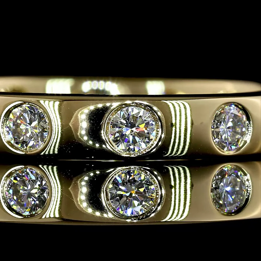 14K Yellow Gold Eternity Band with Flush Set Round Lab Diamonds - 0.71 Carat Total Diamond Weight - Covaloro Fine Jewelry - Image 2