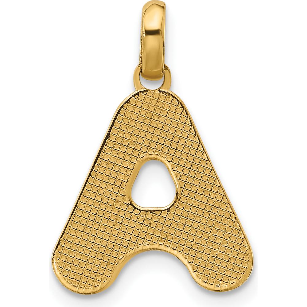 14K Yellow Gold Fancy Letter A Pendant - Personalized Initial Jewelry by Oro Pregiato - Image 3