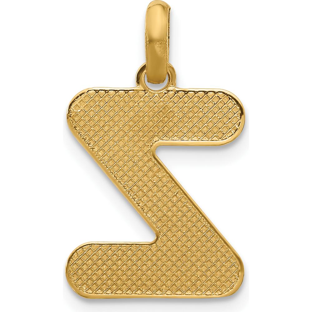 14K Yellow Gold Fancy Letter Z Pendant by Oro Pregiato - Image 3