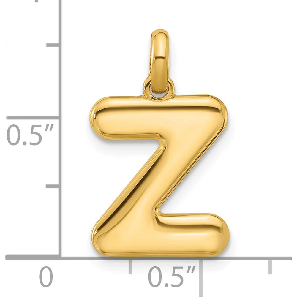14K Yellow Gold Fancy Letter Z Pendant by Oro Pregiato - Image 4