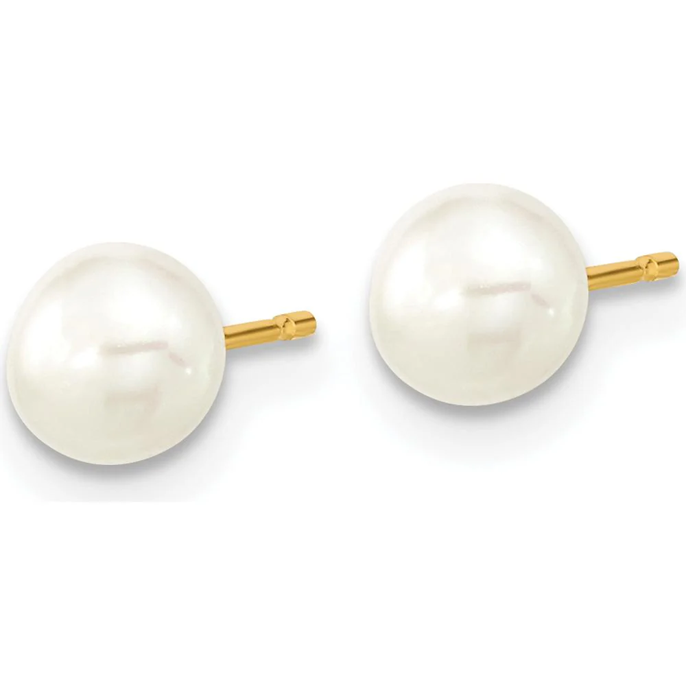 14K Yellow Gold Freshwater Cultured Pearl Set - Necklace, Bracelet & Earrings by Oro Pregiato - Image 4