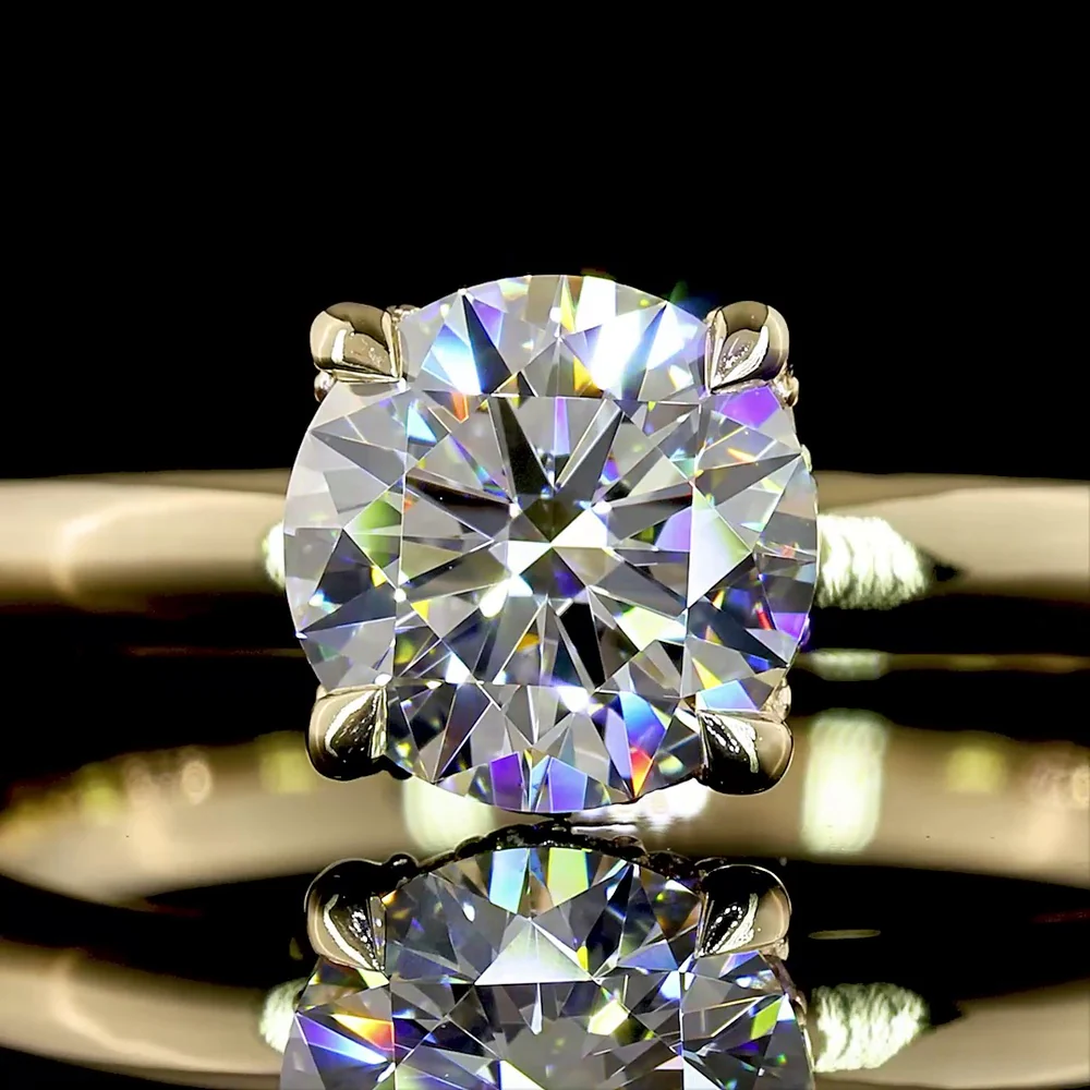 14K Yellow Gold Hidden Halo Engagement Ring with 1.08 Carat Round Lab Diamond (D VS1) and 0.05 Carat Brilliant Cut Halo Diamonds - IGI Certified 1.13 Total Carat Weight - Covaloro Fine Jewelry - Image 2