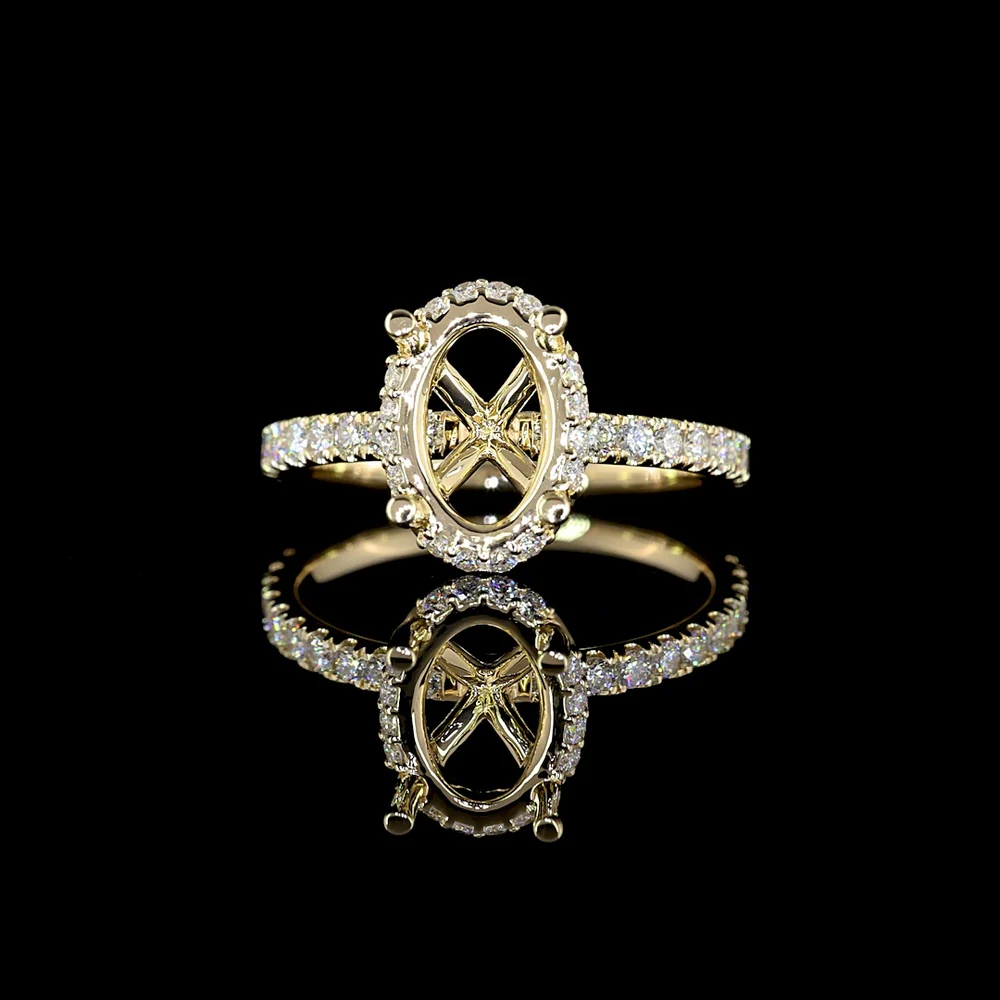 14K Yellow Gold Hidden Halo Oval Cut Lab Diamond Ring with Approximately 2.09 Carat Center and 2.61 Total Carat Weight - GIA Certified D VS1 - Covaloro Fine Jewelry