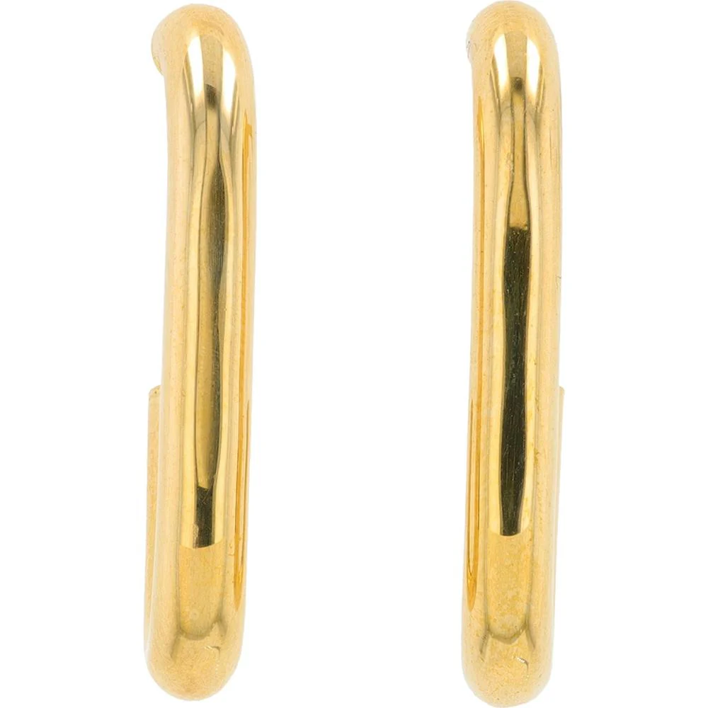 14K Yellow Gold J - Hoops - Elegant Medium Hoop Earrings with Polished Finish - Image 3
