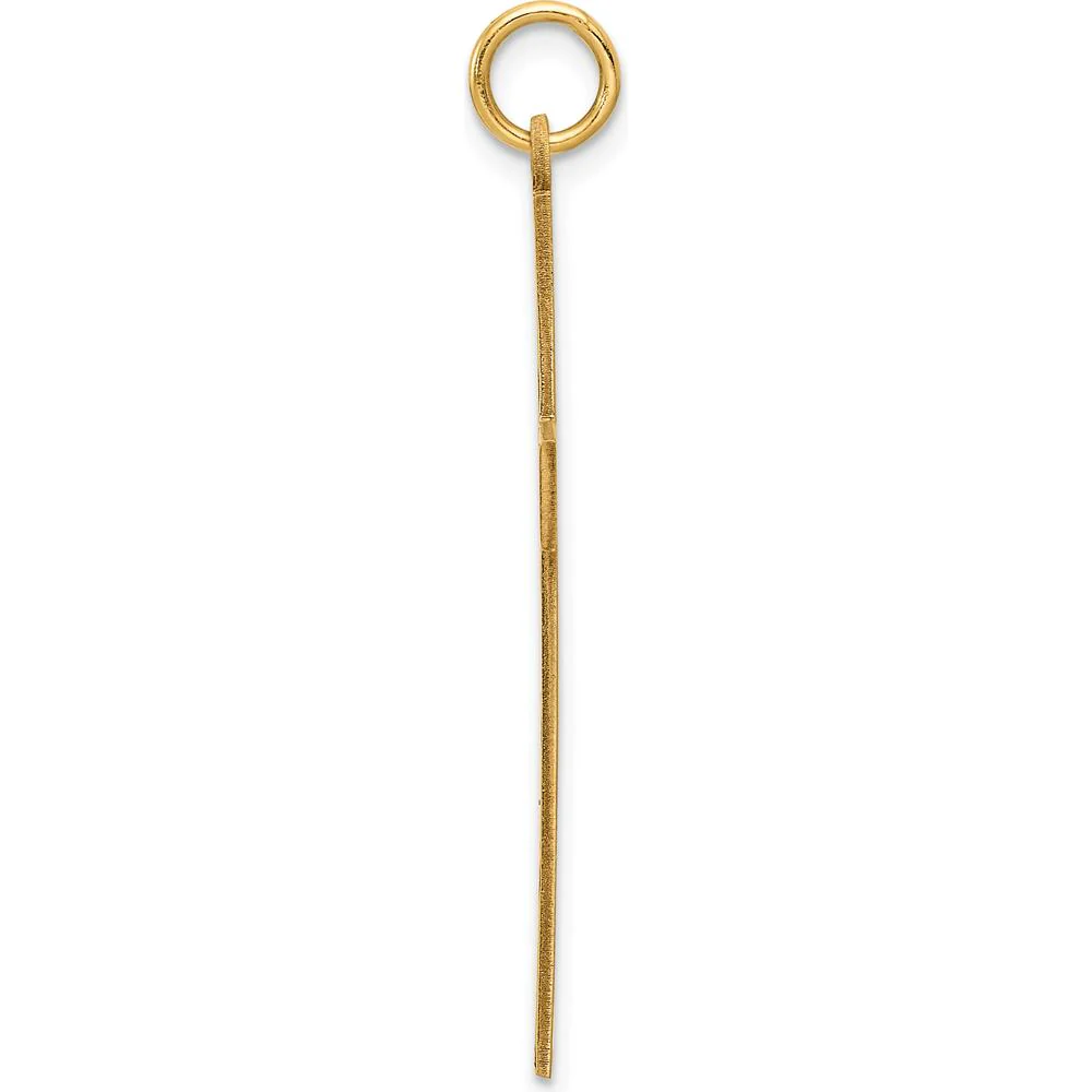 14K Yellow Gold Laser-Designed Cross Pendant - 40mm Length by Oro Pregiato - Image 2