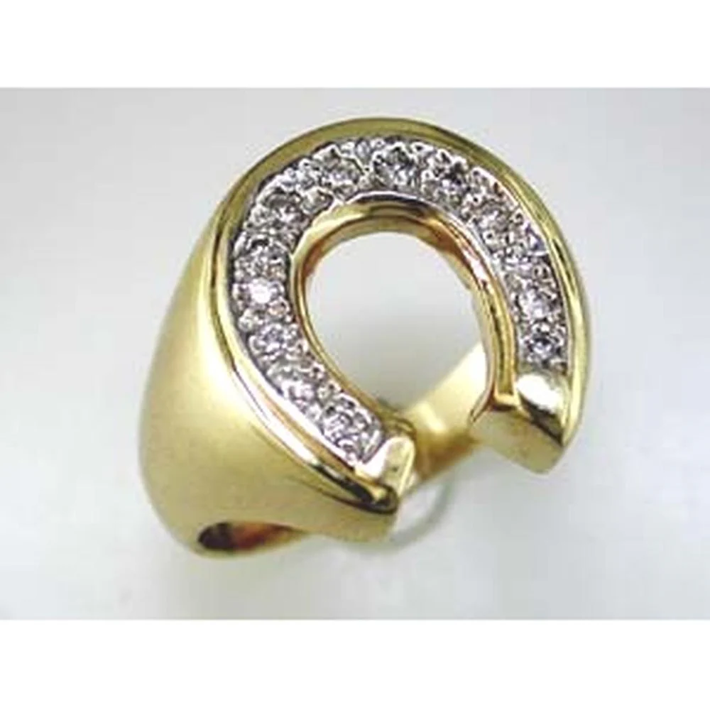 14K Yellow Gold Men's Ring with Round Diamond - 0.23 Carats Total Diamond Weight - Royal Jewelry