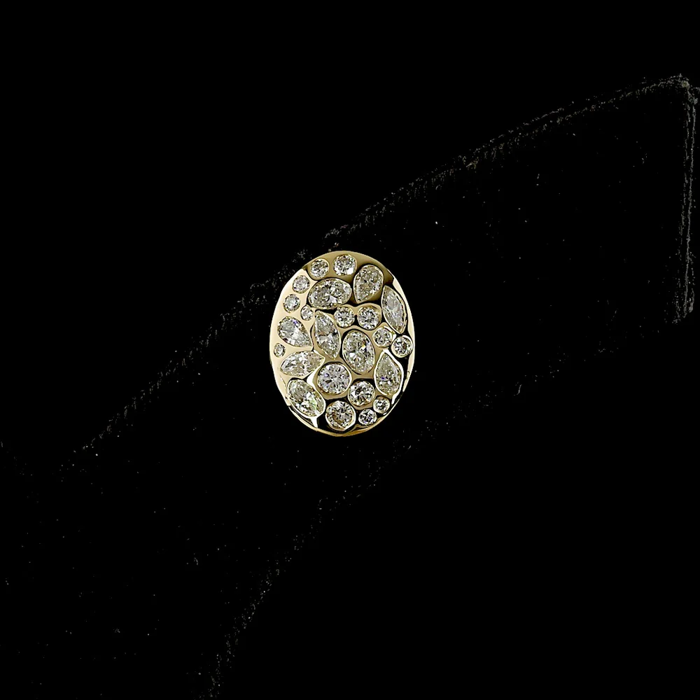 14K Yellow Gold Mixed Shape Lab Diamond Stud Earrings with Flush Setting - 1.42 Carat Total Weight, E-F Color, VS1 Clarity - Covaloro Fine Jewelry - Image 2