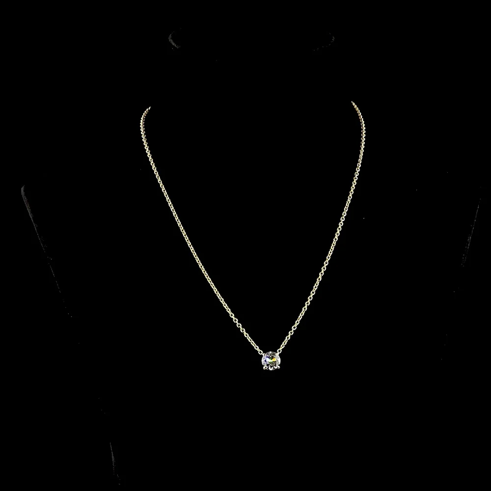 14K Yellow Gold Old European Cut Solitaire Pendant with 2.19 Carat Lab Diamond (E-F Color, VS1 Clarity) - GIA Certified - Covaloro Fine Jewelry - Image 4