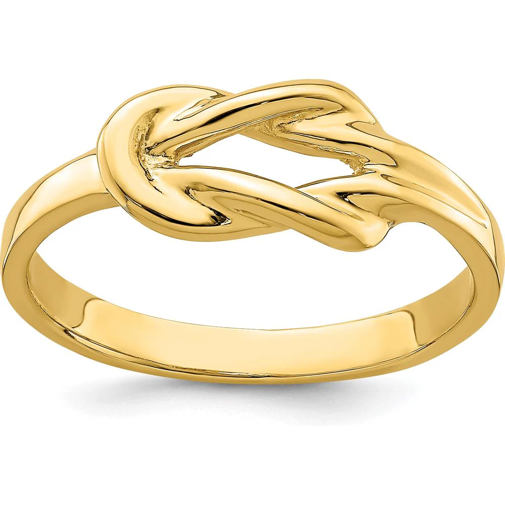 14K Yellow Gold Polished Freeform Love Knot Fashion Ring - Size 7 by Oro Pregiato