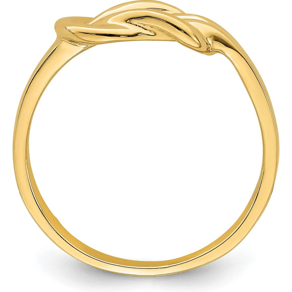 14K Yellow Gold Polished Freeform Love Knot Fashion Ring - Size 7 by Oro Pregiato - Image 2