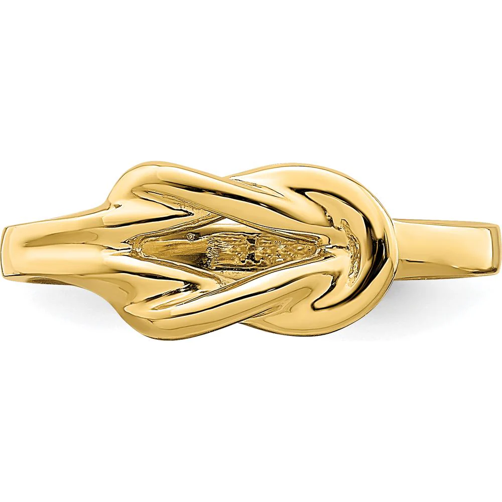 14K Yellow Gold Polished Freeform Love Knot Fashion Ring - Size 7 by Oro Pregiato - Image 5