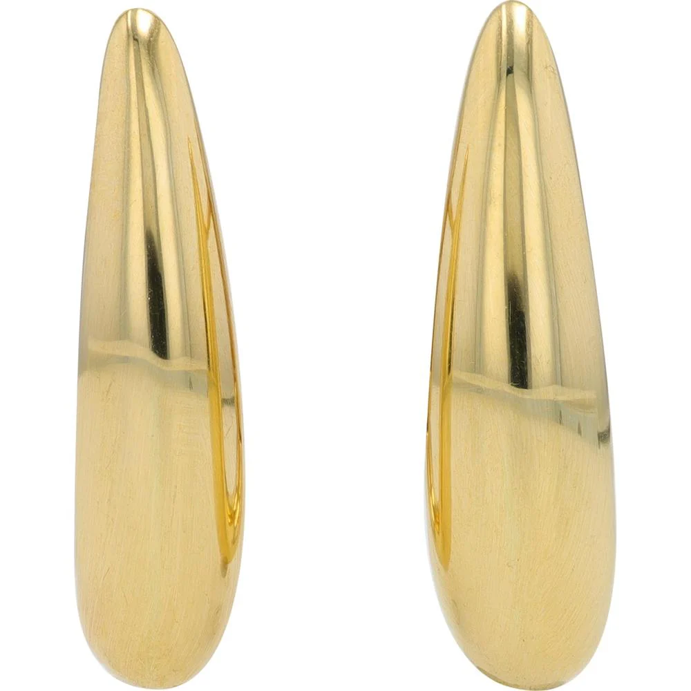 14K Yellow Gold Polished Hoops - 4.10 Gram Total Weight - Image 2