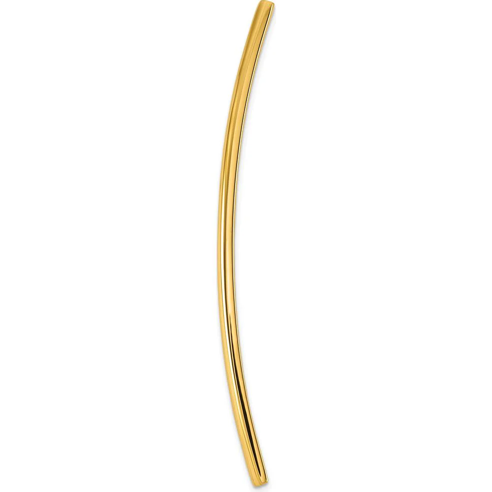 14K Yellow Gold Polished ID Plate Pendant - 48mm x 10mm by Oro Pregiato - Image 2