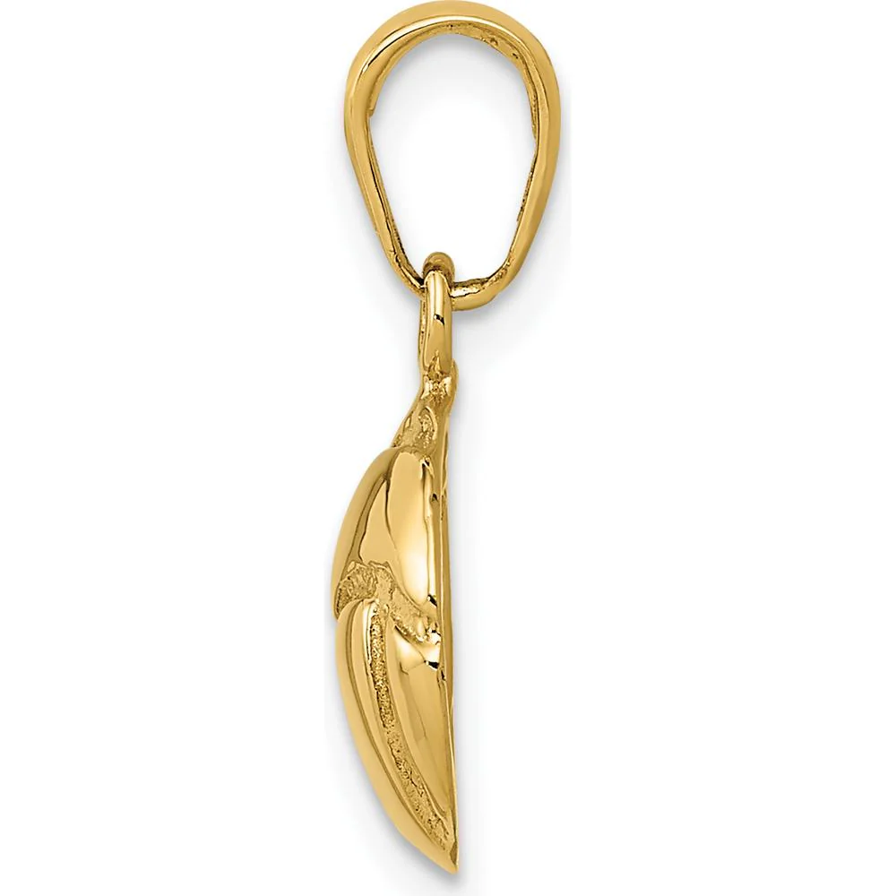 14K Yellow Gold Polished Volleyball Charm - Solid Domed Design by Oro Pregiato - Image 2