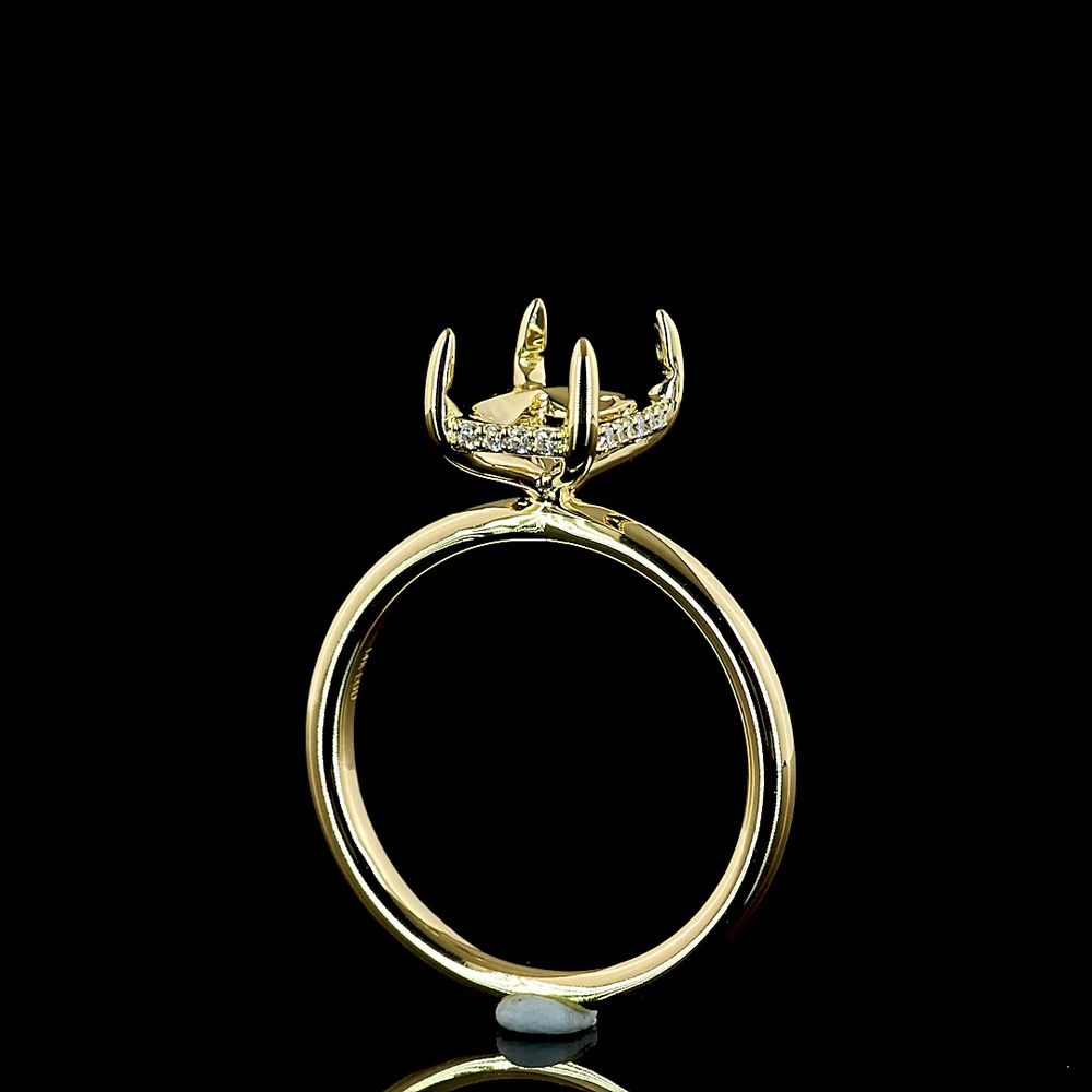 14K Yellow Gold Radiant Cut Lab Diamond Ring with North-South Hidden Halo - 2.65 Carat Total Weight, GIA Certified E VVS2 - Covaloro Fine Jewelry - Image 2