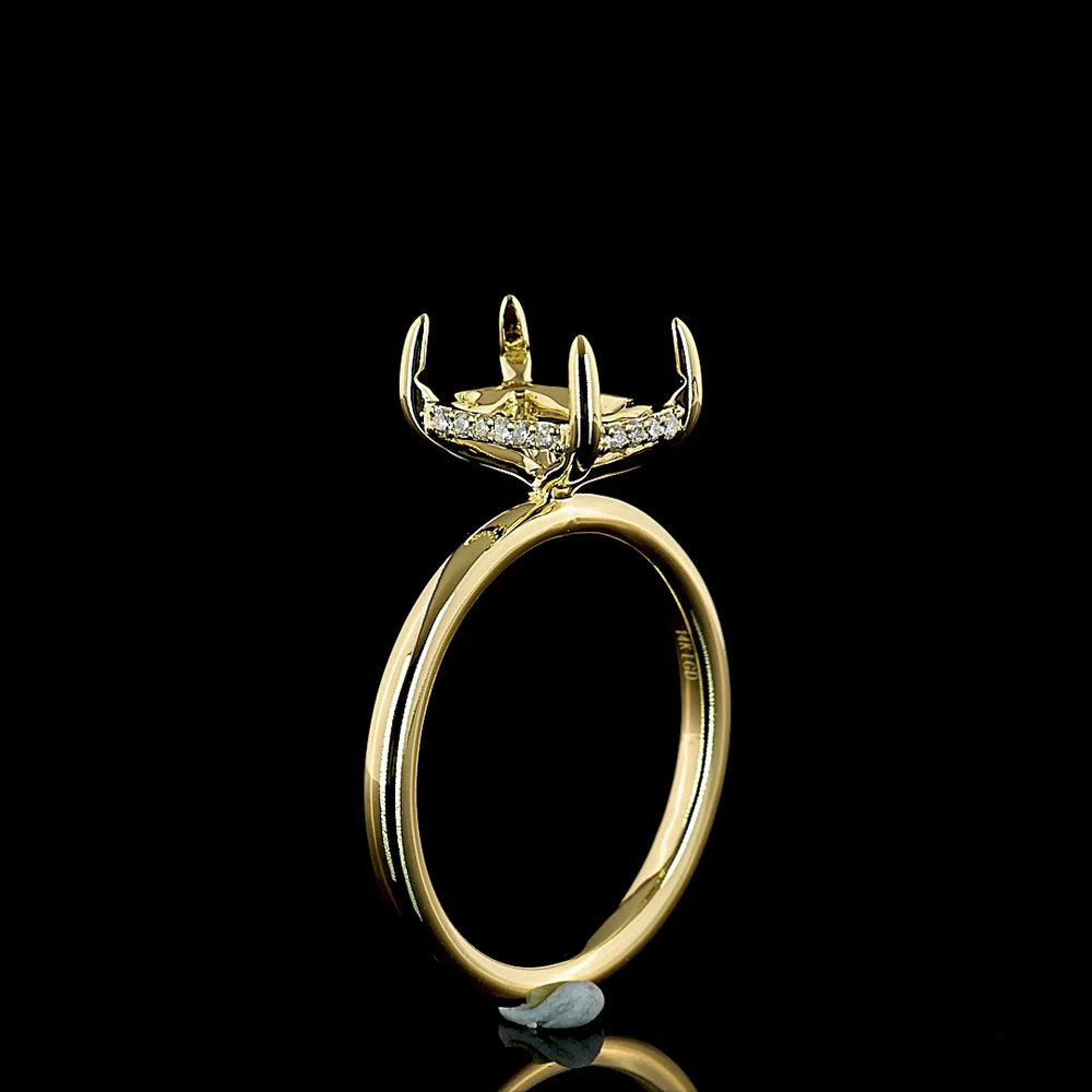14K Yellow Gold Radiant Cut Lab Diamond Ring with North-South Hidden Halo - 2.65 Carat Total Weight, GIA Certified E VVS2 - Covaloro Fine Jewelry - Image 3