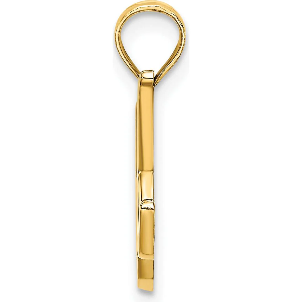 14K Yellow Gold Script Letter K Initial Pendant - 17.5mm Length by Oro Pregiato - Image 2