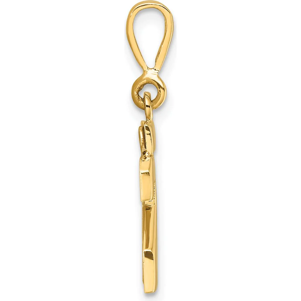 14K Yellow Gold Small Polished Number 23 Charm - Minimalist Pendant by Oro Pregiato - Image 2