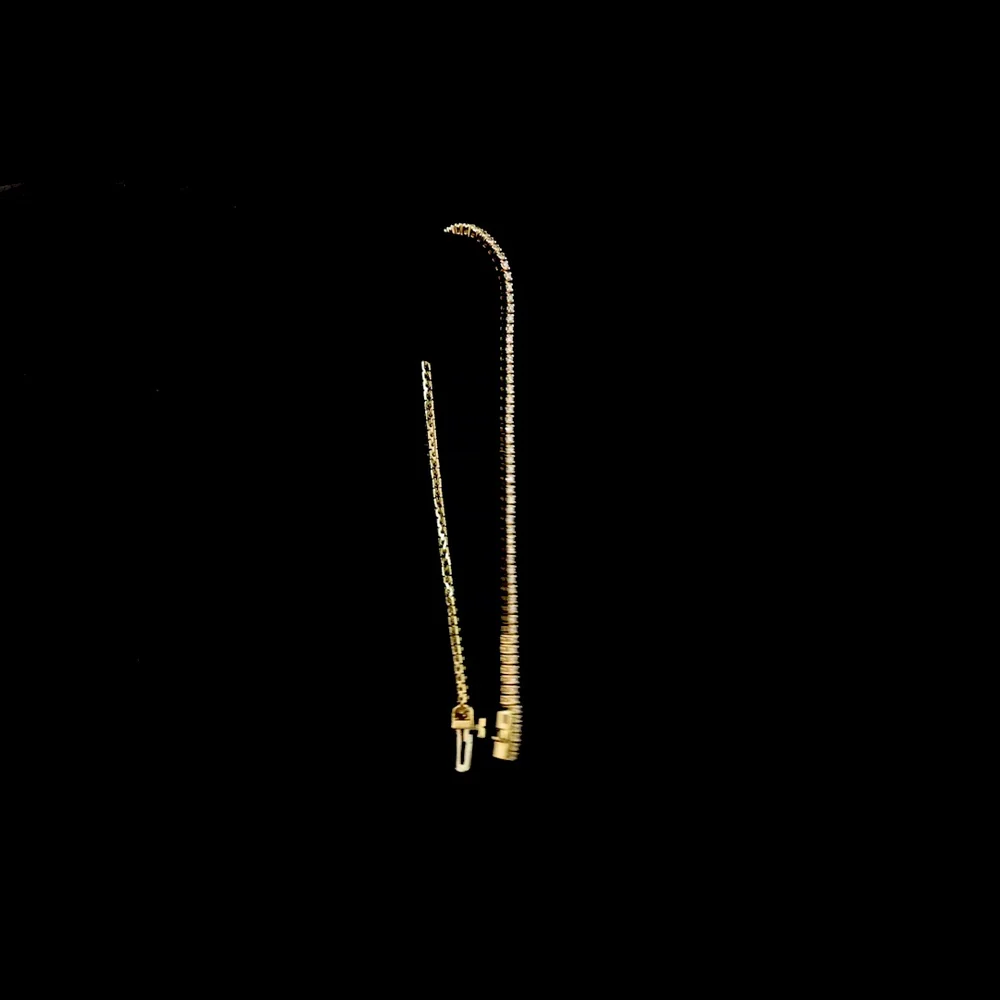 14K Yellow Gold Tennis Bracelet with 112 Prong Set Round Lab Diamonds - 0.98 Carats Total Diamond Weight E-F VS - Covaloro Fine Jewelry - Image 3