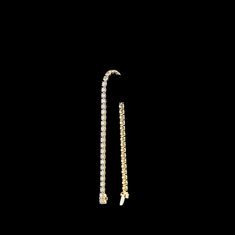 14K Yellow Gold Tennis Bracelet with 48 Round Brilliant Cut Lab Diamonds - 8.32 Carat Total Weight, E-F Color, VS1 Clarity - Covaloro Fine Jewelry - Image 3