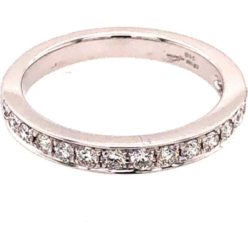 18K Rose Gold Diamond Band Ring with Round Diamonds by Afarin