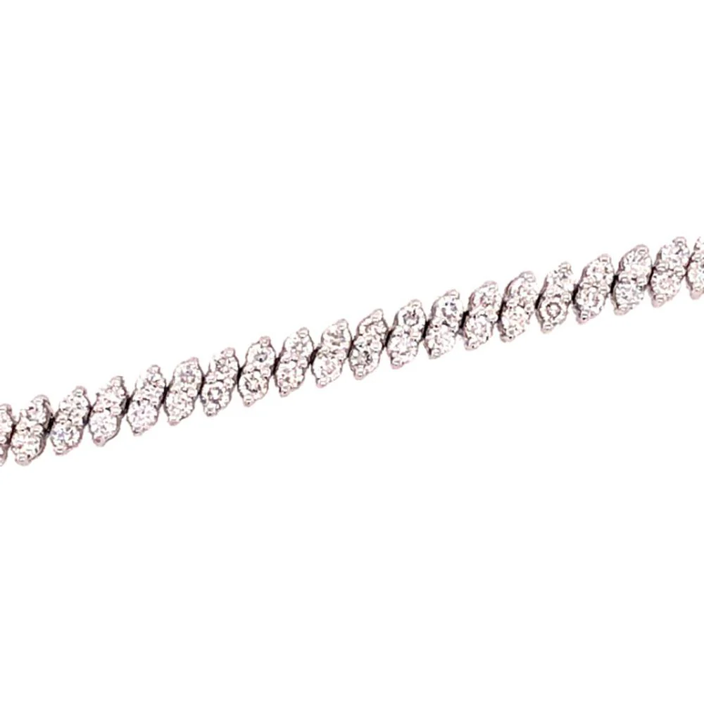 18K Rose Gold Diamond Bracelet with Marquise-Inspired Diamond Links by Afarin