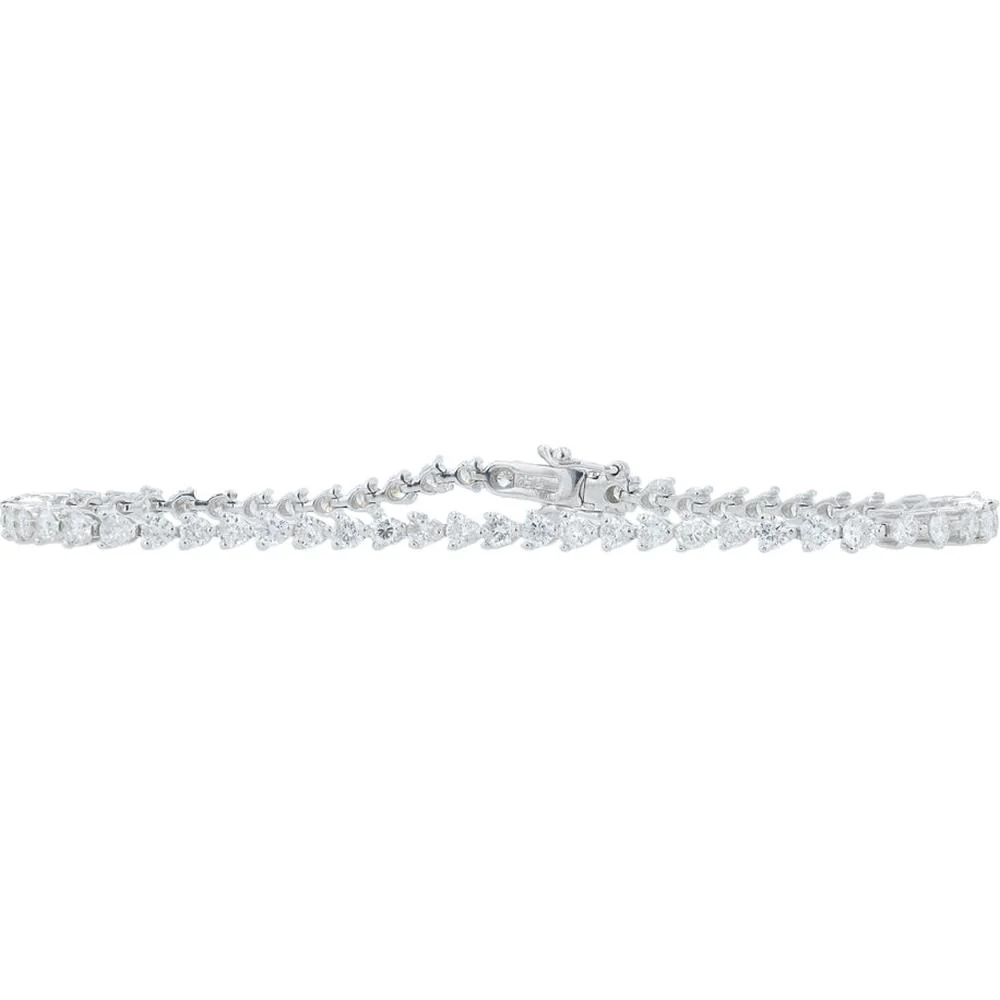 18K White Gold 7" Diamond Tennis Bracelet - 3.00 Carat Total Diamond Weight - Image 2