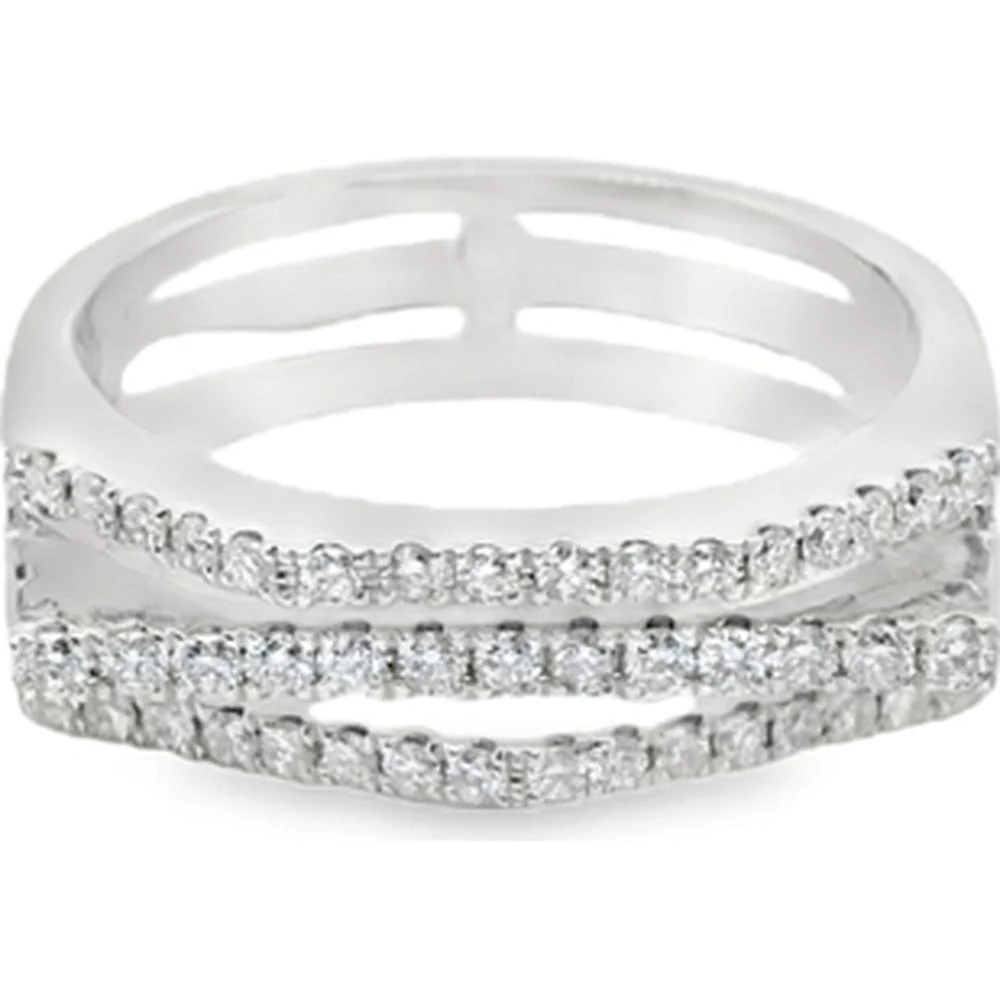 18K White Gold Contemporary Diamond Band Ring by Afarin