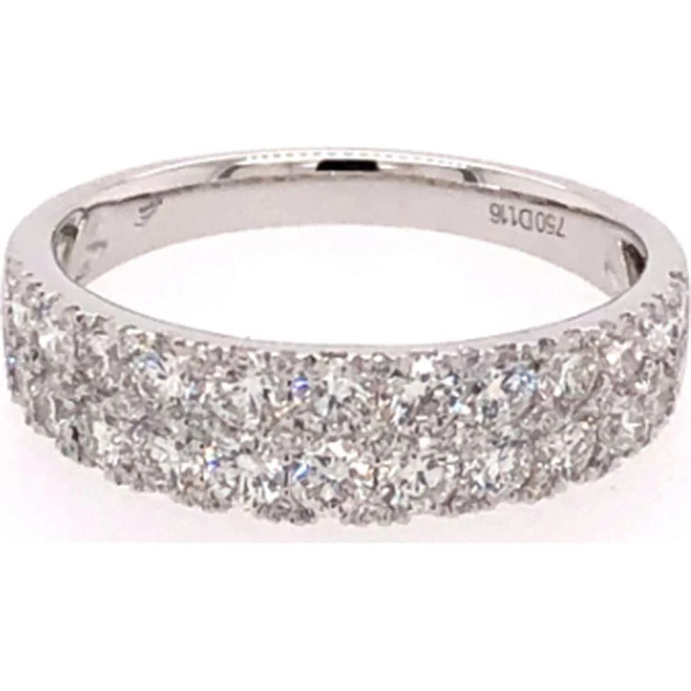 18K White Gold Diamond Band Ring by Afarin