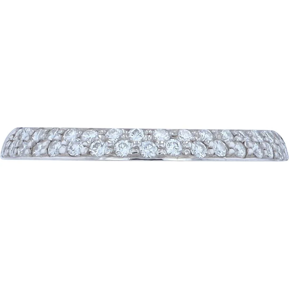 18K White Gold Diamond Pavé Band - 0.33 Carat Total Diamond Weight