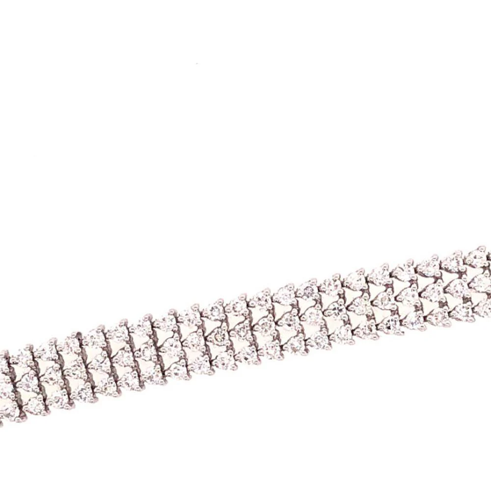 18K White Gold Diamond Tennis Bracelet by Afarin