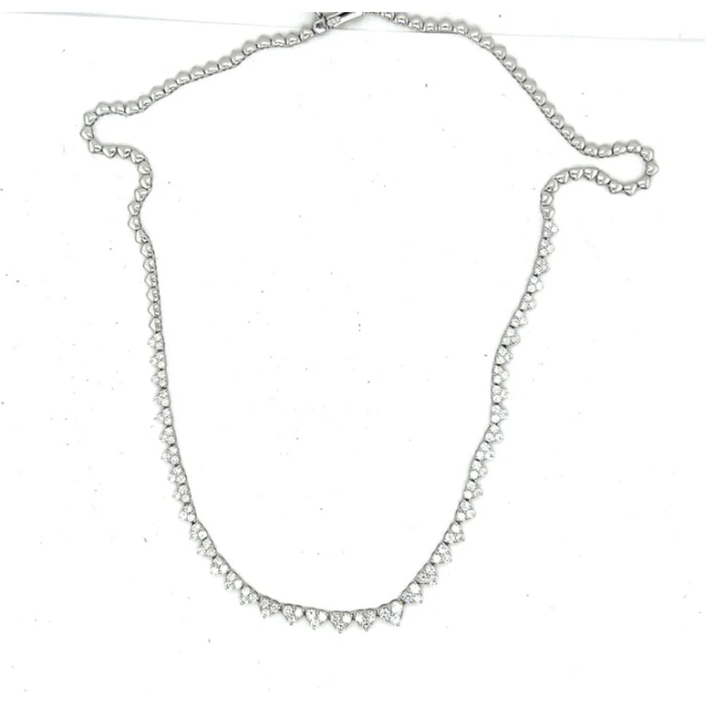 18K White Gold Diamond Tennis Necklace by Afarin