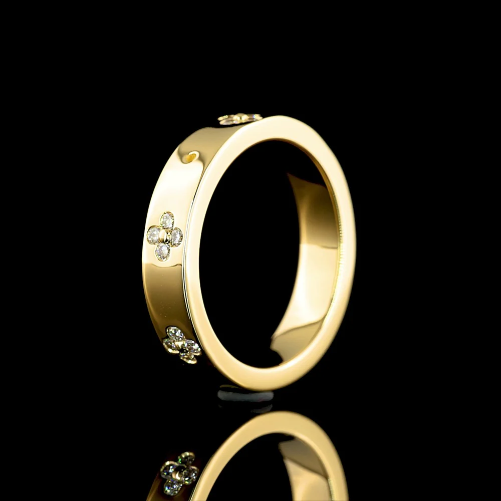 18K Yellow Gold Eternity Band with 16 Flush Set Round Brilliant Cut Lab Diamonds - 0.19 Carat Total Weight - Covaloro Fine Jewelry - Image 4