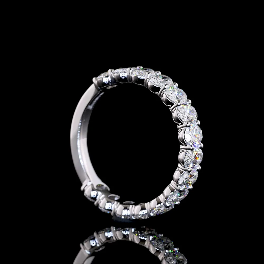 18K Yellow Gold Eternity Band with Bezel Set Round Lab Diamonds - 2.90 Total Carat Weight, E-F Color, VS1 Clarity - Covaloro Fine Jewelry - Image 3