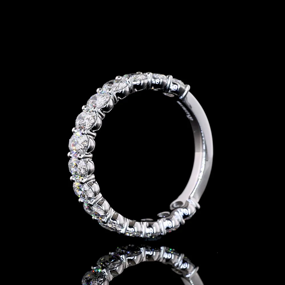 18K Yellow Gold Eternity Band with Bezel Set Round Lab Diamonds - 2.90 Total Carat Weight, E-F Color, VS1 Clarity - Covaloro Fine Jewelry - Image 4