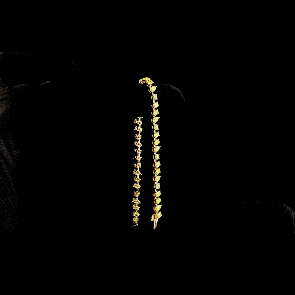 18K Yellow Gold Mixed Shape Station Bracelet with Fancy Vivid Yellow Lab Diamonds - 5.61 Total Carat Weight - Covaloro Fine Jewelry - Image 3