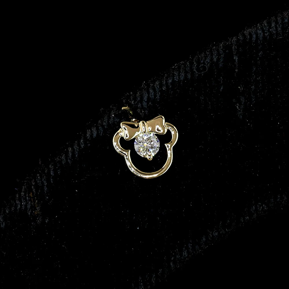 18K Yellow Gold Round Brilliant Cut Lab Diamond Stud Earrings - E-F Color VS Clarity - 0.10 Carat Total Weight (0.05 Carat Each Stone) - Covaloro Fine Jewelry - Image 2