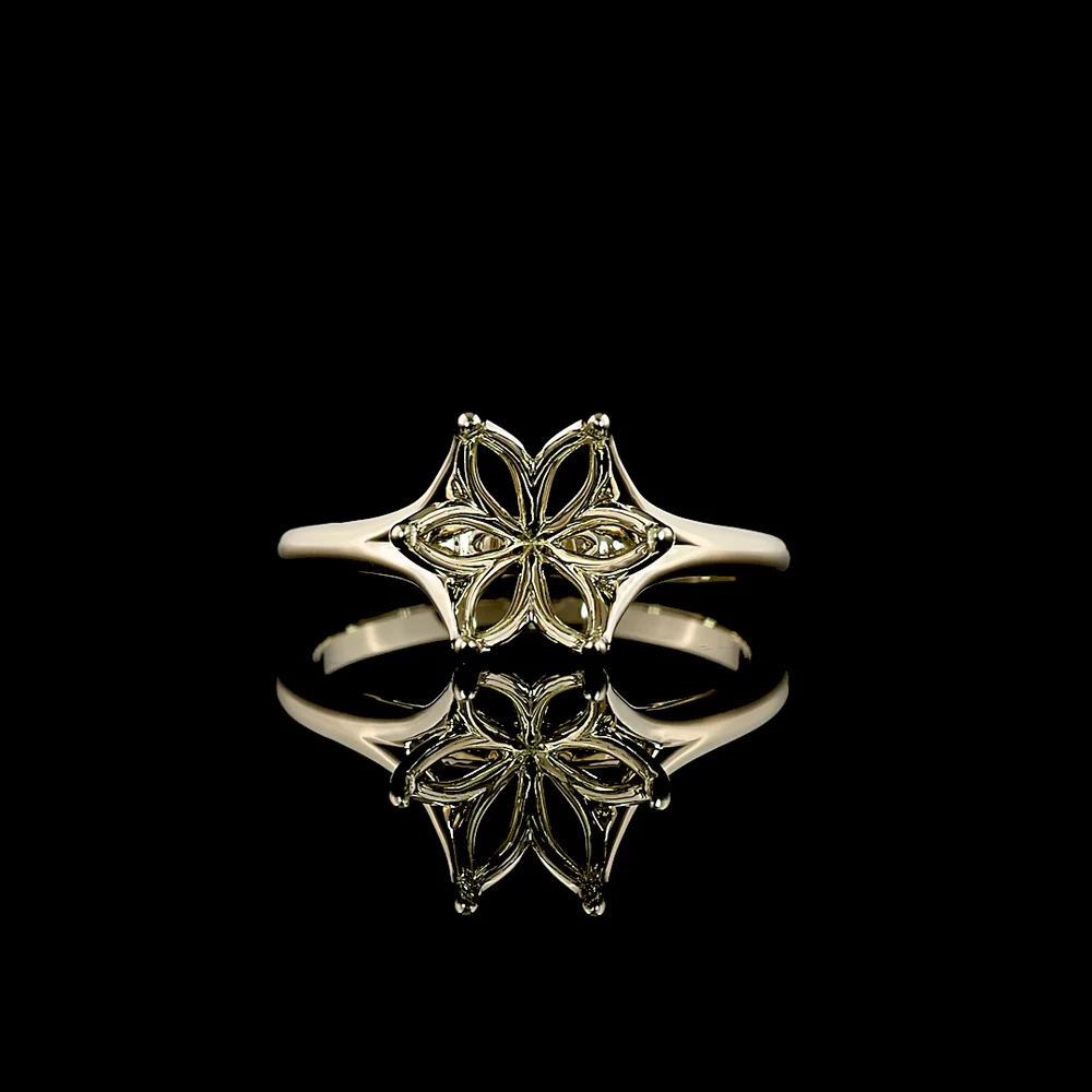 18K Yellow Gold Solitaire Ring with 2.55 Carat Round Brilliant Lab Diamond - E-F Color VS1 Clarity IGI Certified - Covaloro Fine Jewelry