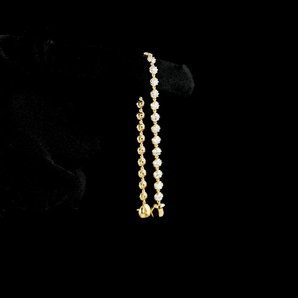18K Yellow Gold Station Bracelet with 27 Bezel-Prong Set Round Lab Diamonds - 3.82 Carat Total Weight, E-F Color VS2 Clarity - Covaloro Fine Jewelry - Image 3