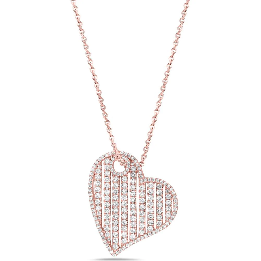 Charles Krypell - Birdcage Heart Pendant in 18K Rose Gold