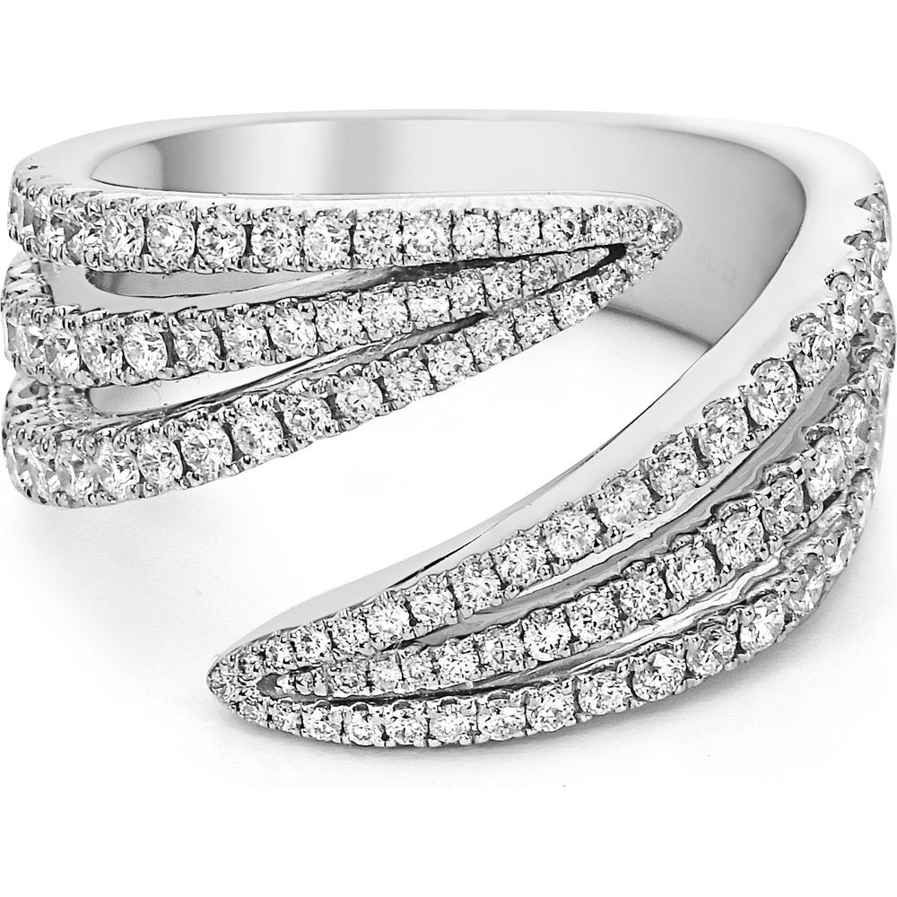 Charles Krypell - Diamond Double Edge Diamond Ring in 18K White Gold